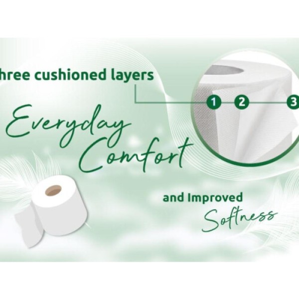 アロエベラの香りの3枚重ねトイレットペーパー84ロール、バリューパック